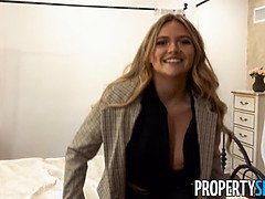 PropertySex busty babe with natural boobs fucks her divorced client in house she's trying to sell