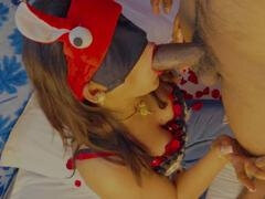 フェラチオ, 大学生, 処女喰い, はじめて, インド人, マスク, ティーン