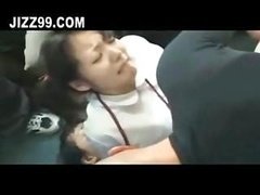 Bus, Creme tærte, Dobbelt penetration, Gruppe, Hårdt, Skolepige