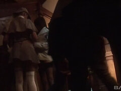 Blonde, Brunette brune, Tir de sperme, Faciale, Groupe, Lingerie