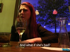 Public Agent - Agent's Redhead Friend Agrees To A Bathroom Fornicate Session 1