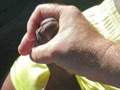 Bil, Buttet, Sædskud, Håndjob, Imellem racer, Massage, Ældre kvinde, Offentlig