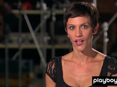 Shorty haired huge-titted fledgling stunner first-ever pro hook-up gig (Holly Randall)