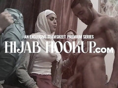 Young stud & stepdaughter bang their horny stepmom in a hot threesome