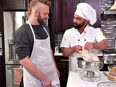 Hunk boss doggystyles drilled stud on the kitchen table