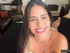 굉장한, 큰 엉덩이, 큰 음경, Hd, 라티나, 오르가슴, 거칠게, 스페인어