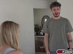 Gamer stepsister riding stepbros cock