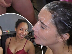 Любители, Минет, Британки, Брюнетки, Семяизвержение, Сперма на лице, Ласковые ручки, Хд