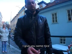 Amatör, Par, Hanrej, Tjeckisk, Pengar, Pov, Offentlig, Fru