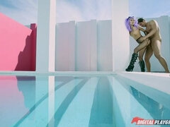 Asiatica, Nero, All'aperto, Realtà, Capelli corti, Tatuaggi, Ragazza, Tette