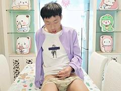 Asian cute boy villa restaurant moaning masturbating ejaculation eating cum