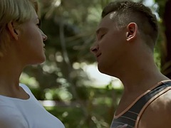 Busty sinful MILF stepmom fucked by stepson outdoors