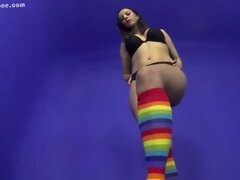 MEGA Giantess Kerri with rainbow socks