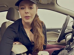 Amateur, Voiture, Exhib, Masturbation, Pov, Solo, Nénés