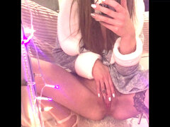 Stor røv, Brunette, Kvinde, Onani, Mor, Orgasme, Bryster