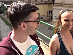 Busty Suzie Sun takes a big black cock in front of her cuckold