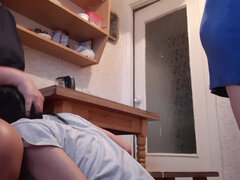 Brunetka, Pár, Priateľka, Homemade, Kuchyne, Lesbické, Pička