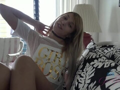 Anal, Blonde, Sucer une bite, Doigter, Orgasme, Petite femme, Pov, Chatte