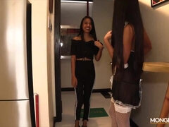 Amador amadora, Asiáticoa, Morena, Hardcore, Lingerie, Pontos de vista, Sexo grupal a três, Tetas