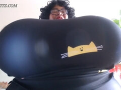 Norma Stitz - ebony mature with monstrously huge black boobs