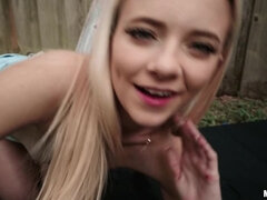 Blonde Pussy Fucked In Public