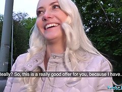 Helena Moeller, a busty blonde MILF, craves for a big Czech dick in public POV