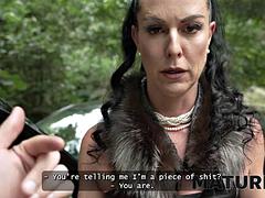 흑갈색 머리, 유럽인, 하드코어, 힐, 야외의, 공개적인, 유혹된, 와이프