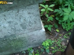 Anal, Store bryster, Brunette, Hæle, Lingerie, Offentlig, Strip, Tatovering