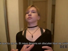 Eva Abel loses job and must pay back with rough homemade cowgirl action