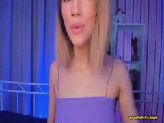 Blond, Dildoen, Onani, Alene, Tenåring, Pupper, Leker, Webkamera