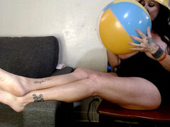 Bright Beach Ball Blow up and Bounce Inflatables Fetish