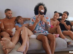 Pool Party Project DTF: Photo Day Fun - outdoor orgy with young sexy babes in bikini starring Kylie Rocket