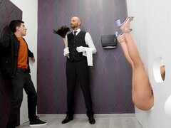 Røv, Stor røv, Store bryster, Sort, Brunette, Sædskud, Hd, Trekant