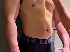 아시안, 오랄섹스, 게이, 핸드잡, 근육, 빨간 머리