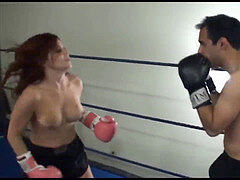 female dom Boxing Beatdown - Wimp Gets porked