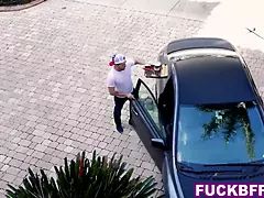 Teen besties hired a Big Dick painter to help them