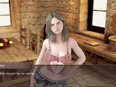 Big tit mom in a visual novel gets flirty in this porn game