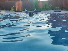 Amatoriale, Tette grandi, Brunetta, Lattice, Mamma che vorrei scoparmi, Piscina   biliardo, Solo, Sott'acqua