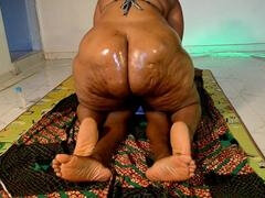 Afrikansk, Bbw stor vacker kvinna, Par, Pruttar, Massage, Mogen, Fitta