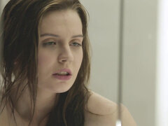 18, 엉덩이, 아기, 자연의 가슴, 샤워, 혼자, 청소년, 젖은