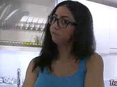 Leie, Blasen, Spermaladung, Brille, Latina, Jungendliche (18+)