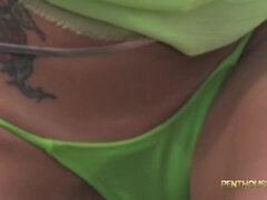 Latina slim tarts hot outdoor threesome sex