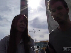 Angella Christin from the bus station hooks up with hunter for cash in POV