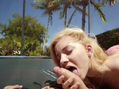 Blondine, Blasen, Betrug, Paar, Im freien, Piercing, Jungendliche (18+), Titten