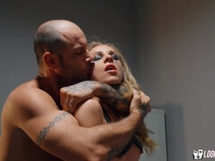 항문, 엉덩이, 딜도, 대단히, 자연의 가슴, 피어싱, 현실, 거칠게