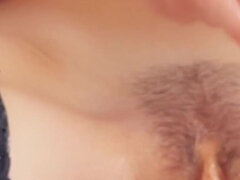 Femelle, Doigter, Poilue, Masturbation, Mère que j'aimerais baiser, Chatte, Solo, Jarretelles