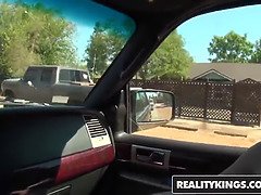 Mattie Borders gets down and dirty with your hard cock on Street BlowJobs - Down On Your Knees