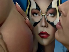 Bebê, Loiroa, Morena, Erótico, Lésbica, Lambendo, Sexo grupal a três, Vibrador