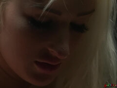 ブロンド, チェコ, 彼女, レズビアン, なめる, オマンコ, ストッキング, オッパイの