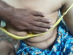 Mature Japanese mother Pushpa Valli gets it on with her step-son in an outdoor setting